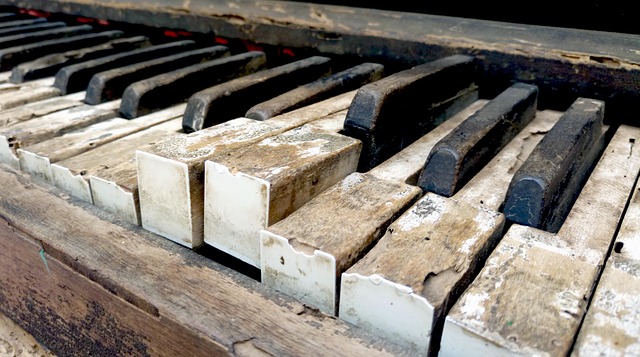 Clavier de piano gondolé humidité sans housse de piano